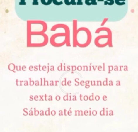 1 Vaga de emprego para Babá no Segmento doméstico em 10/09