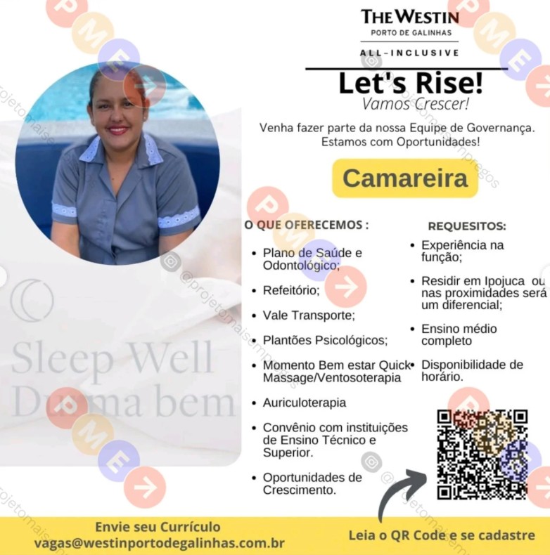 1 Vaga de emprego para Camareira na empresa Hotel The Westin em 24/09