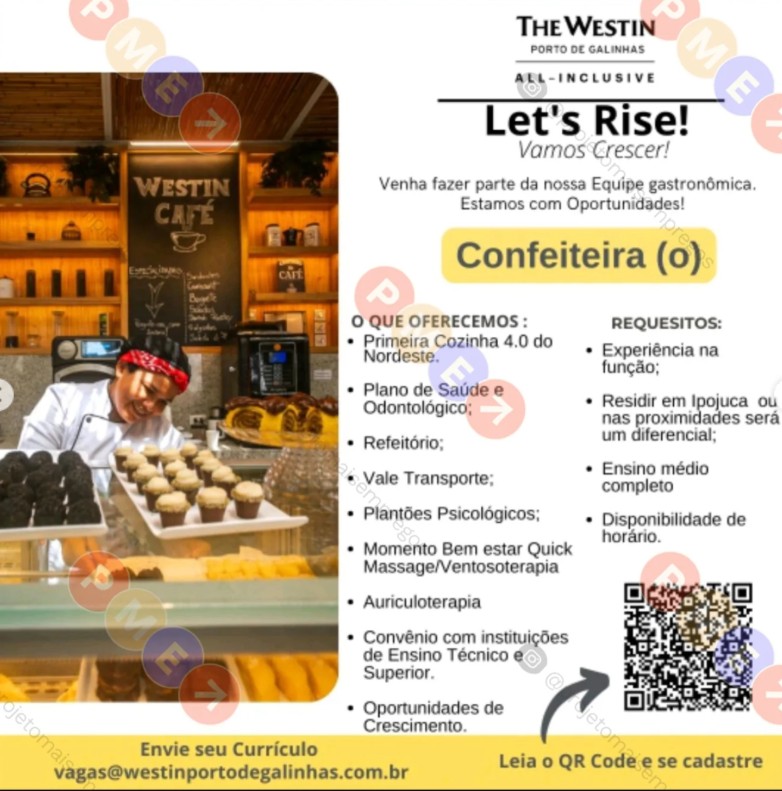 1 Vaga de emprego para Confeiteiro na empresa Hotel The Westin em 24/09