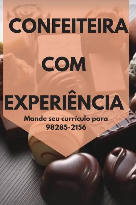 1 Vaga de emprego para Confeiteiro no Segmento alimentício em 10/09