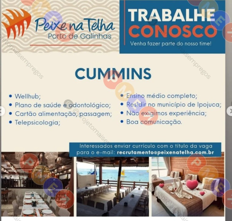 1 Vaga de emprego para Cumim sem experiência no Segmento de hotel em 18/09