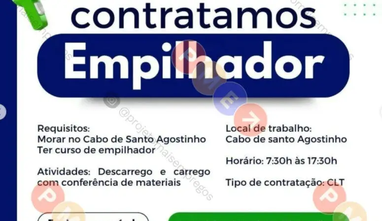 1 Vaga de emprego para Empilhador sem experiência na empresa Janelão Distribuidora em 10/09