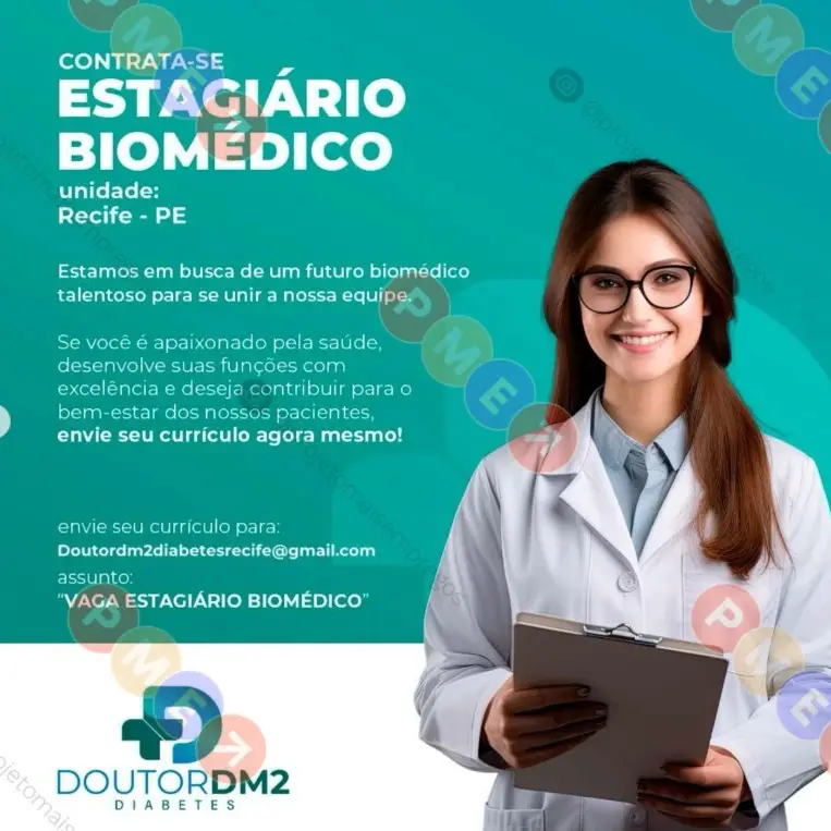 1 Vaga de emprego para Estagiário De Biomedicina sem experiência na empresa Clínica Doutor DM2 em 09/09