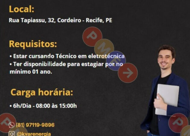 1 Vaga de emprego para Estagiário De Eletrotécnica sem experiência na empresa Kvar Energia em 09/09