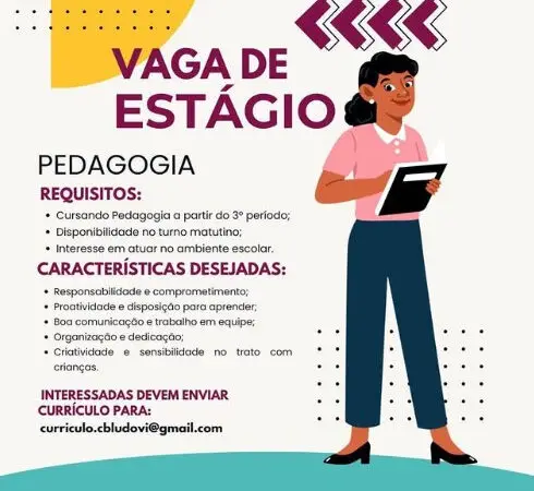 1 Vaga de emprego para Estagiário De Pedagogia sem experiência no Segmento escolar em 08/09