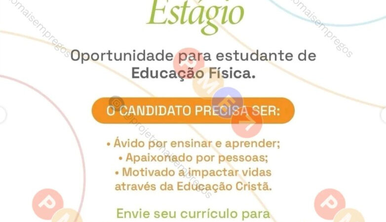 1 Vaga de emprego para Estágio De Educação Física sem experiência na empresa Escola Eccoprime em 09/09