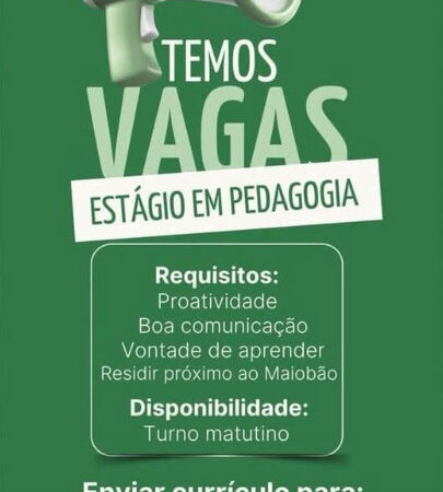 1 Vaga de emprego para Estágio De Pedagogia sem experiência na empresa Escola e Hotelzinho Educarinho em 10/09