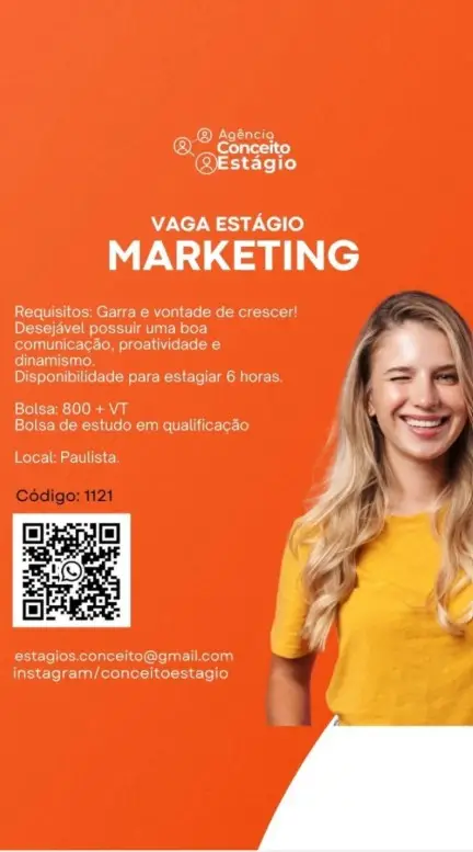 1 Vaga de emprego para Estagiário De Marketing sem experiência na empresa Agência Conceito Estágio em 09/09