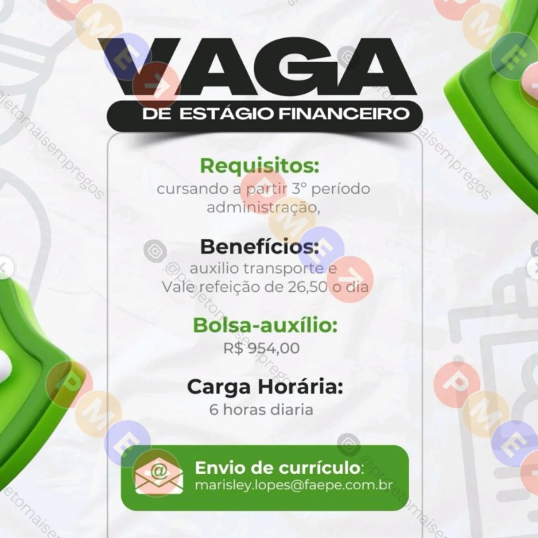 1 Vaga de emprego para Estágio sem experiência no Segmento financeiro em 22/09