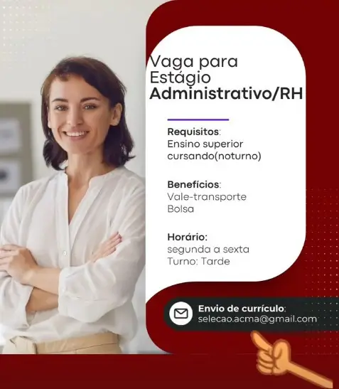 1 Vaga de emprego para Estágio no Segmento Administrativo RH em 11/09