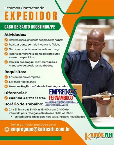 1 Vaga de emprego para Expedidor sem experiência na empresa Kairós RH em 23/09