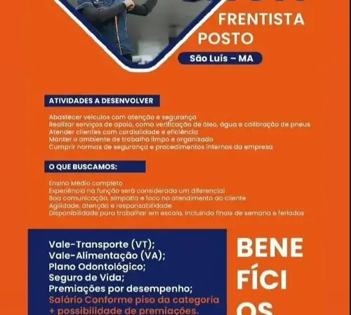 1 Vaga de emprego para Frentista sem experiência na empresa Posto Nicoletti em 11/09