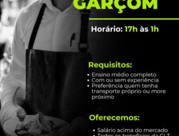 1 Vaga de emprego para Garçom sem experiência na empresa Restaurante Bangalô em 12/09