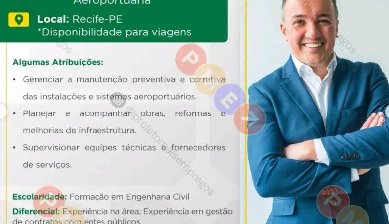 1 Vaga de emprego para Gerente De Infraestrutura Aeroportuária sem experiência na empresa Agemar em 09/09