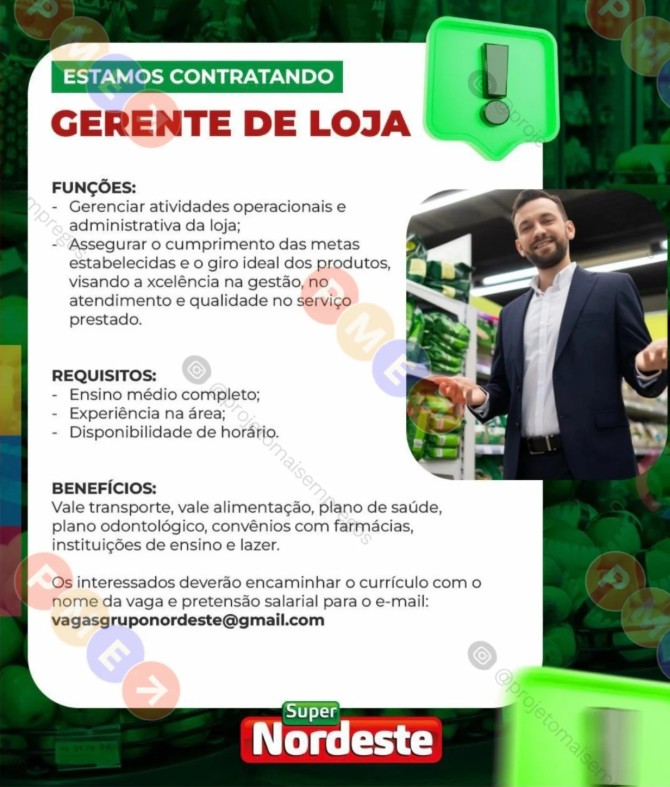 1 Vaga de emprego para Gerente De Loja na empresa Restaurante e Café Super Nordeste em 23/09