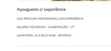 1 Vaga de emprego para Açougueiro na empresa Loja em 06/09