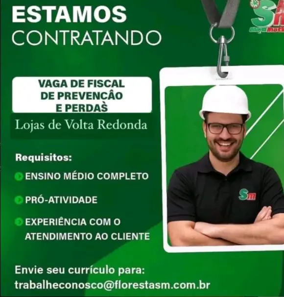1 Vaga de emprego para Fiscal De Prevenção E Perdas na empresa Floresta SM em 06/09