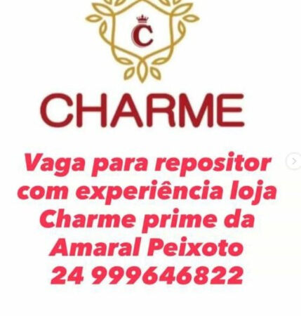 1 Vaga de emprego para Repositor na empresa Charme em 06/09