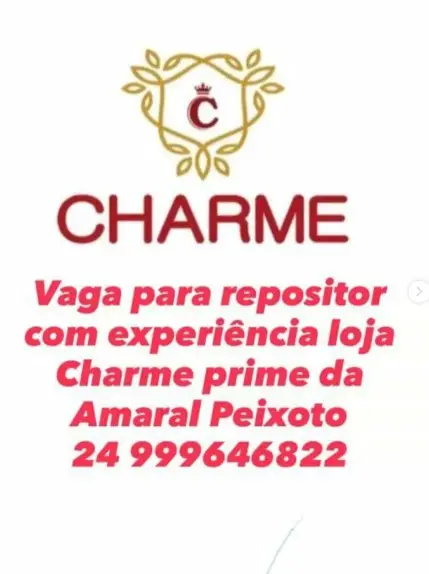 1 Vaga de emprego para Repositor na empresa Charme em 06/09