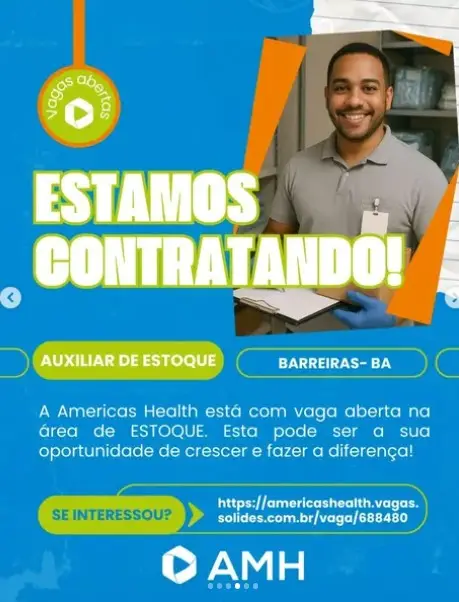 1 Vaga de emprego para Auxiliar De Estoque na empresa AMH em 06/09
