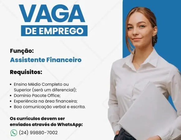 1 Vaga de emprego para Assistente Financeiro na empresa CDL em 06/09