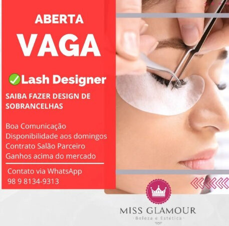 1 Vaga de emprego para Lash Designer sem experiência na empresa Salão de Beleza Miss Glamour em 12/09