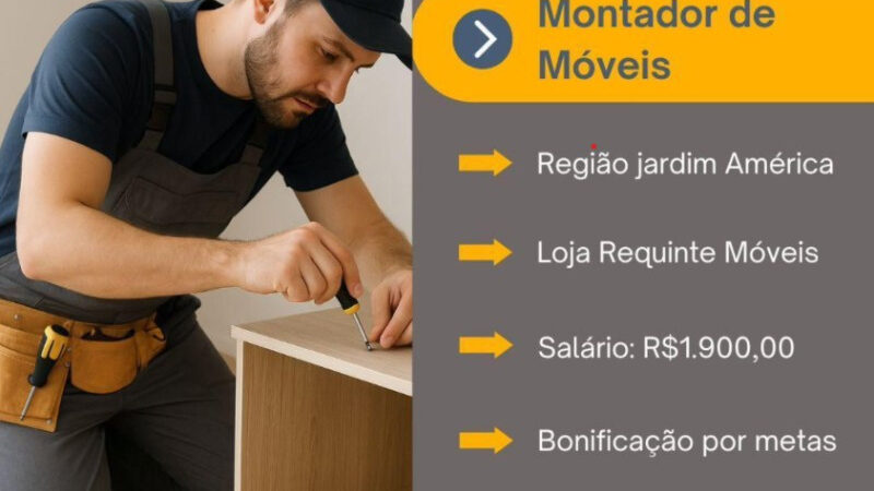 1 Vaga de emprego para Montador no Segmento de móveis em 12/09
