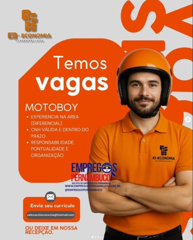 1 Vaga de emprego para Motoboy sem experiência na empresa Supermercado Ki Economia em 18/09