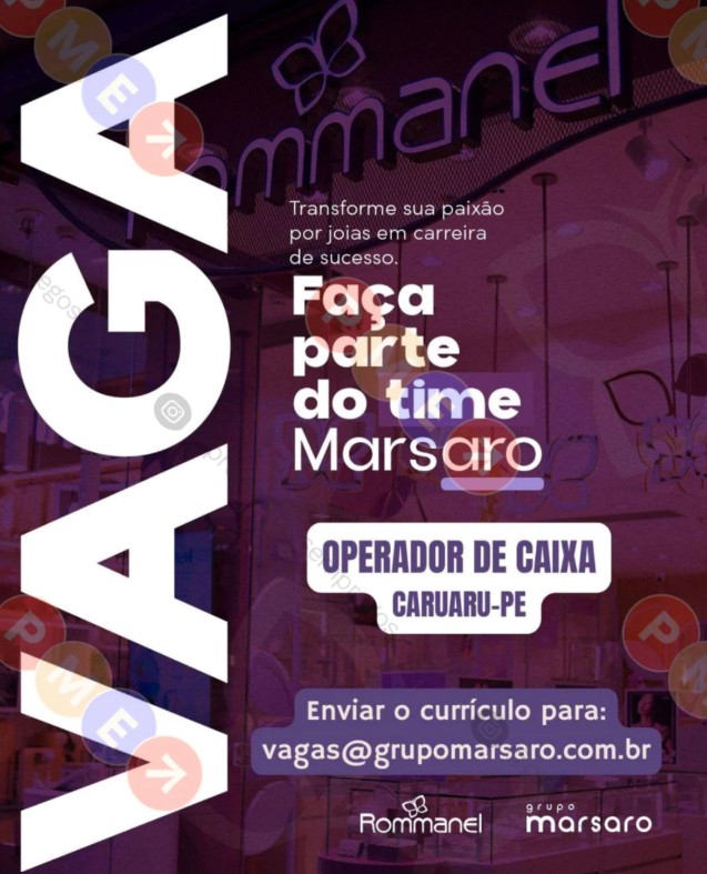 1 Vaga de emprego para Operador De Caixa na empresa Grupo Marsaro em 27/09