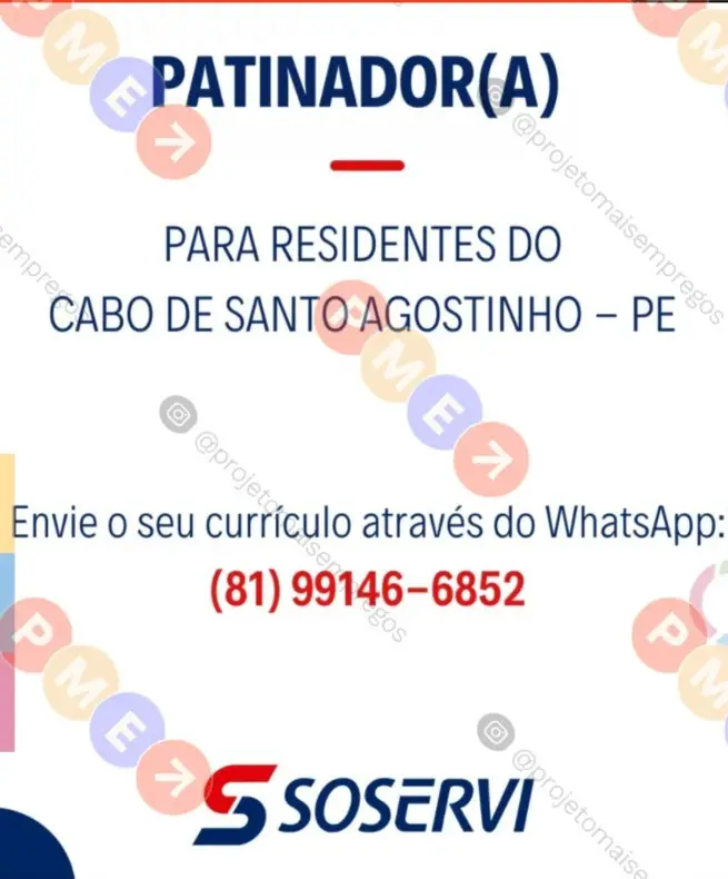 1 Vaga de emprego para Patinador na empresa Soservi em 10/09