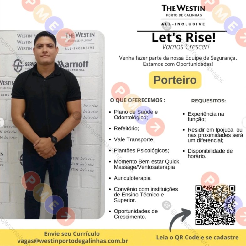 1 Vaga de emprego para Porteiro na empresa Hotel The Westin em 25/09