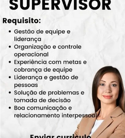 1 Vaga de emprego para Supervisor na empresa Grupo BCC em 08/09