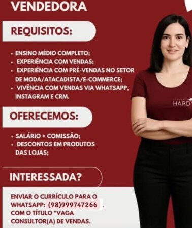 1 Vaga de emprego para Vendedor na empresa Hardy em 12/09