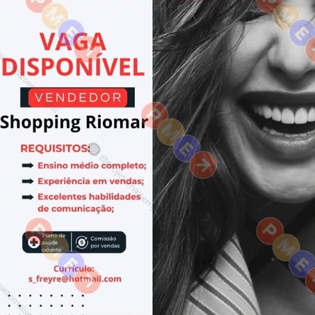 1 Vaga de emprego para Vendedor na empresa Shopping Rio Mar em 22/09
