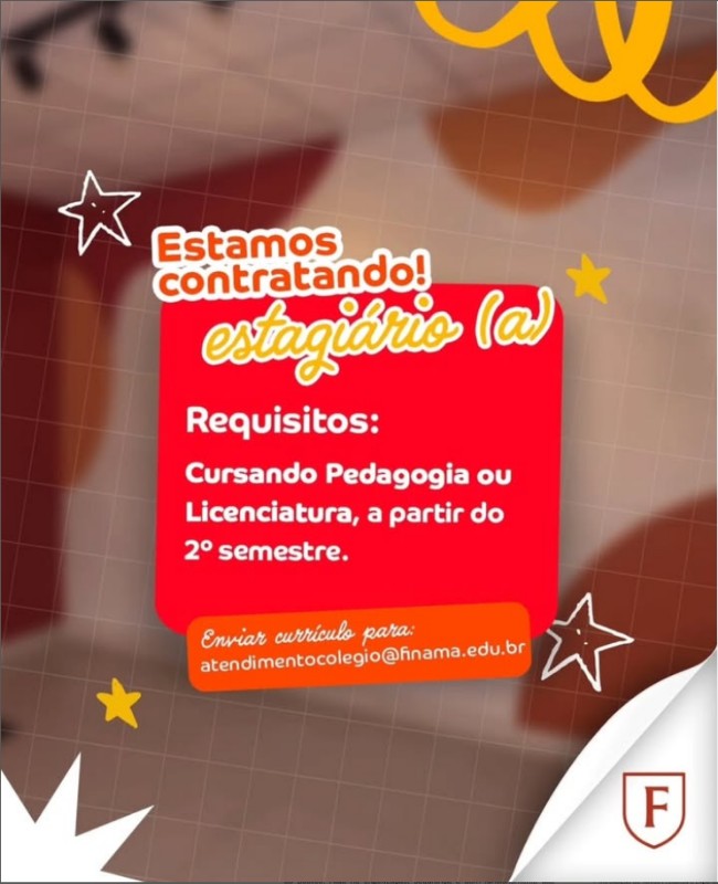 1 Vaga de emprego para Estagiario Pedagogia na Cidade em 01/10